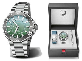 【あす楽】 ORIS オリス 腕時計 世界限定2,009本 ダットワット リミテッドエディション II 43.5mm グリーンのグラデーション文字盤 743 7734 4197-Set 送料無料 正規品