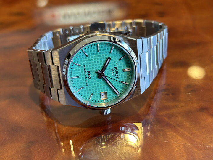 ティソ tissot PRX クォーツ ティファニーブルー 40mm 正規品 - 腕時計 