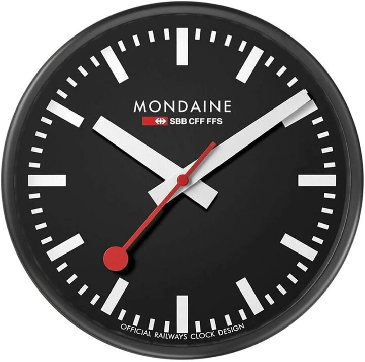 楽天市場】MONDAINE モンディーン 掛時計 ウォールクロック ブラック 