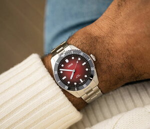 ����250�{ ORIS �I���X X RedBar ���~�e�b�h�G�f�B�V���� II 39mm ���b�h�_�C���� �����Y�T�C�Y �r���v 0173377954018-Set �������� ���K�A���i
