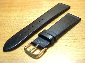 19mm 腕時計用 バンド ベルト 19ミリ 牛革(カーフ) 腕時計用 ベルト バンド 黒色 バネ棒 サービス つき