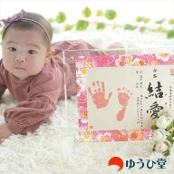 【平日13時までの注文で当日出荷】 命名書 手形 命名紙 お七夜 アクリルで額装するオシャレな命名書 人気…