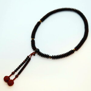 【送料無料】【高級数珠袋付】【京念珠正規品タグ付】【艶消し紫檀】【虎目石】【9寸】【正絹の高級小田巻梵天】【数珠】【天台宗】【★★★★★】