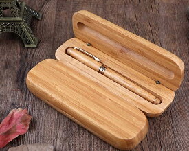 天然竹製ボールペン ペンケース付き 木製 贈り物 ビジネスギフト 高級 オシャレ