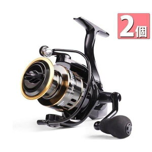 【メール便対応】2個セット スピニングリール 軽量 4000番 耐久性 釣り リール 投げ釣り 淡水釣り 海釣り 海水 淡水