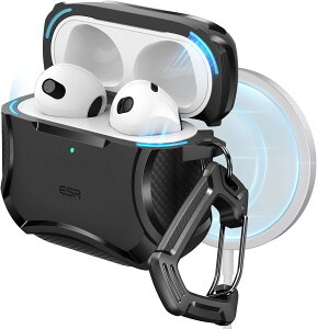 ESR AirPods 4P[X (HaloLock) AirPods 4 P[X(2024) (USB-C) Ή MagSafe Ή ͗h~ }OlbgW CyberV[Y ubN