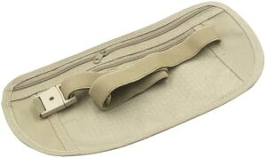 海外 旅行 ウエスト ポーチ シークレットポーチ トラベルポーチ 薄い セキュリティ パスポート 貴重品 盗難防止 カーキ