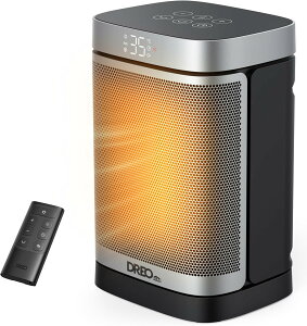 DREO (�h���I) �Z�~���b�N�q�[�^�[ ���^ �y�y�ʃR���p�N�g�EECO�m�\�P�� �ߓd�΍�z �g�[��� 70°��U�� 1200W~15.5��/1000W/800W �ȃG�l �ߔM�ی� 12H�^�C�}�[ 5°~35°���x�������� 5���[�h ���� �f�X�N