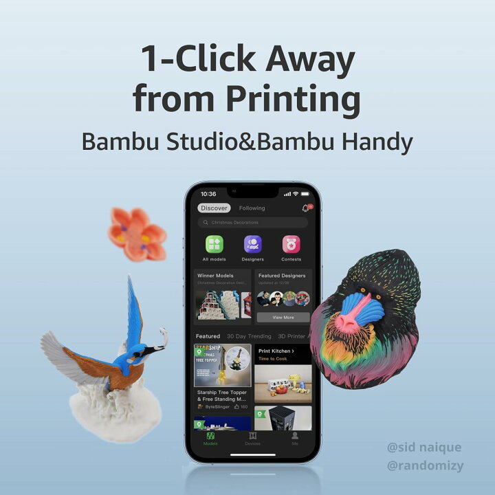 楽天市場】Bambu Lab A1 mini 3D プリンター、組立簡単、500mm/s 高速 