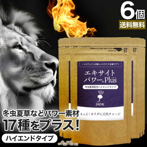 エキサイトパワープラス 240粒×6個セット 約180日分 送料無料 メール便 | マカ maka マカサプリ 妊活 冬虫夏草 シトルリン トンカットアリ ムクナ 亜鉛サプリ サプリ サプリメント 粒 男性 女性