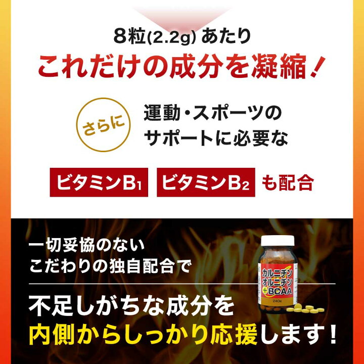 カルニチン オルニチン 宅配便 ダイエット サプリメント aa ダイエット食品 送料無料 240粒 6個セット 約180 240日分 サプリ