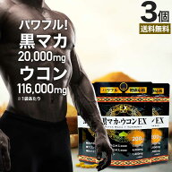 黒マカ＋ウコンEX 200粒×3個セット 約60〜75日分 送料無料 メール便 | マカ maka マカサプリ 黒マカ 秋…