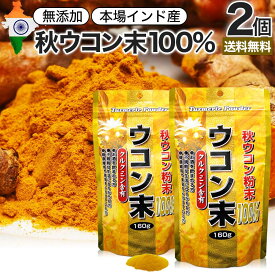 ウコン末 160g×2個セット 約106〜160日分 送料無料 メール便 | ウコン 秋ウコン 秋 ウコン粉末 うこん粉末 粉末ウコン 秋ウコン粉末 クルクミン ターメリック ターメリックパウダー 粉末 パウダー 顆粒 粉 100% 無添加 男性 女性 うこん 食品 まとめ買い