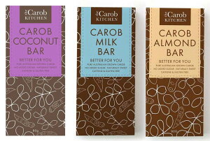 無添加 キャロブバー3点セット(ココナッツ 80g・ミルク 80g・アーモンド 80g)★カフェインレス★砂糖不使用★チョコレートのようなお菓子