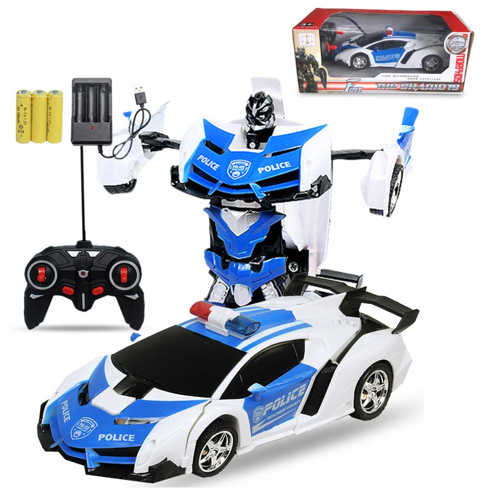 電動RCカー おもちゃの車 リモコンカー ラジコンカー ロボットに変換することができます 非常にクールなデザイン 2色 ブルー レッド  ユースター