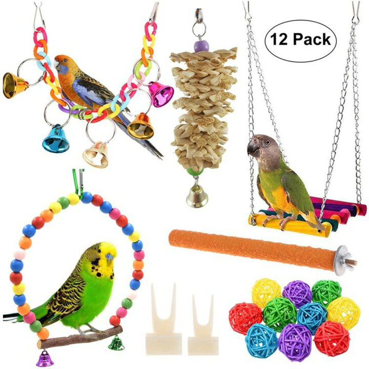 楽天市場 インコ おもちゃ バードトイ 鳥おもちゃ 鳥グッズ 鳥の遊び場 吊下げタイプ玩具 セキセイインコ かじり木 鈴 鳥 オウム セキセイ はしご ラダー 秋千 木製ブロック ラタンボール ケージ 飾り 天然木 噛む玩具 ストレス解消 ユースター