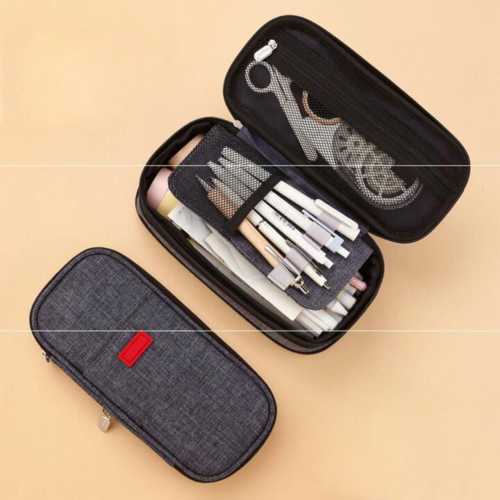 完成品 ペンケース 大容量 筆箱 多機能 ツールペンケース ポーチ コーデュロイ素材 中小学生 高校生 大学生 男の子 女の子 子供 サラリーマン ビジネス 社会人用 ピンク