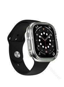 Apple Watch Ultra 2/1 49mm �P�[�X �V���v���� ���킢�� �}���`�J���[ PC �v���X�`�b�N�� �n�[�h�P�[�X CASE �y�� �Ռ��h�~ ��G�蔲�Q �ϏՌ� �֗� ���p �y�� �l�C �u���b�N �N���A �����������ӂ� �J