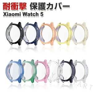 �V���I�~ Xiaomi Watch 5 �P�[�X �E�F�A���u���[���E�X�}�[�g�E�H�b�` �t���J�o�[ �t���ی� ���b�L�d�グ TPU�f�� �}���`�J���[ �N���A �V���v���� �\�t�g�J�o�[ CASE �����Ռ� ���h�~ �֗� �y�� 