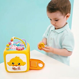 ビーズコースター ルーピング 子供 知育玩具 セット 人気 早期開発 指先訓練 積み木 男の子 女の子 誕生日のプレゼント 赤ちゃん おもちゃ ブロック はめ込み 立体 パズル アクティビティキューブ 2022新型