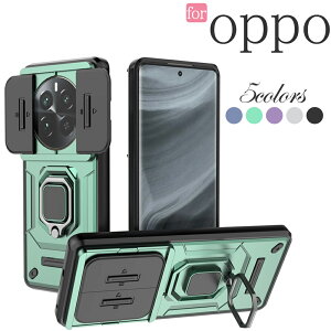 OPPO Reno11A ケース リング付き Reno11ケース Reno12Pro ケース Reno12Pro ケース リング付き 耐衝撃 Magsafe スライド式 レンズカバーオッポ Reno13Pro ケース リングホルダー 360度回転 オッポ リノ 11a ケー