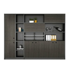 キャビネット オフィス収納 リビング収納 オフィスキャビネット 木目調 扉付き収納 観音開き 分類収納 シリンダー錠付き おしゃれ ライトウォールナット カスタマイズ可能