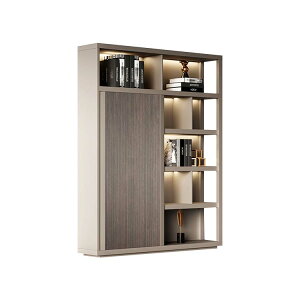 キャビネット 壁面収納 オフィス整理棚 リビングキャビネット 書類整理棚 オープン収納 木目調 メラミン化粧板 シンプルモダン ライトウォールナット カスタマイズ可能 車