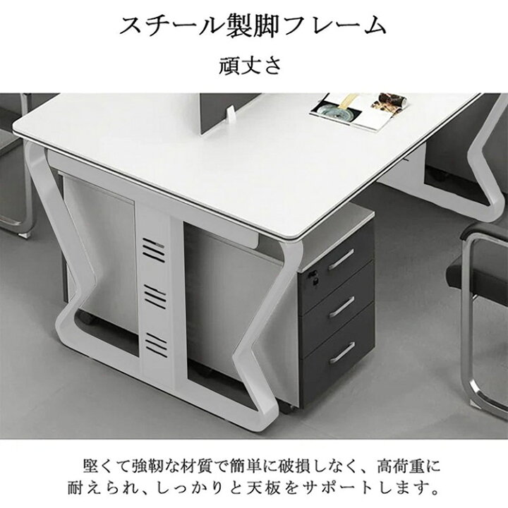 楽天市場】オフィスデスク U字型オフィスデスク オフィステーブル 