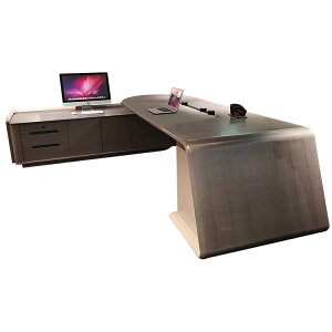 エグゼクティブデスク オフィスデスク 社長室 引出し付き 鍵付き 通気口付き コードカバー付き 幕板付き PC収納 ブラック カスタマイズ可能 車上渡し