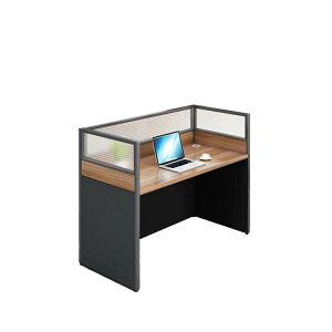 オフィスデスク 事務用デスク ワークデスク パソコンデスク 配線孔付き アルミ合金フレーム トップパネル ナチュラル カスタマイズ可能 車上渡し