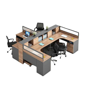 オフィスデスク ワークデスク パソコンデスク 事務用デスク 配線孔 アルミ合金フレーム 収納棚 サイドキャビネット ナチュラル カスタマイズ可能 車上渡し