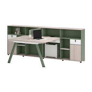 オフィスデスク パソコンデスク ワークデスク 事務用デスク 仕事机 スチールフレーム トップパネル 配線孔付き オープン収納 ナチュラル カスタマイズ可能 車上渡し