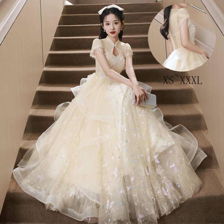 楽天市場】Aラインドレス 韓国風 プリンセスライン 送料無料 半袖  