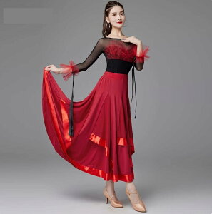 モダン衣装 社交ダンス 2点セット 上着+スカート 社交ダンス 社交ダンス衣装 フラメンコ スレンダー 練習着 パーティー 競技用のドレス ワルツ モダンドレス 社交ダンスドレス レッスン着