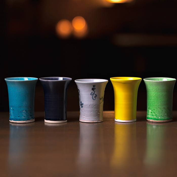 5つの釉から選べる陶芸家：荒木漢一さんのフリーカップ 。 アプリカップ（選べるフリーカップ） （KIA-116） 作家「荒木漢一」