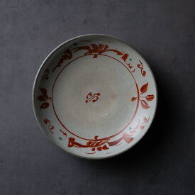 中皿 | 粉引赤絵六寸皿（KIA-149）　作家「荒木漢一」