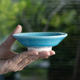 和食器　トルコブルー四寸平鉢（KIA-140）　作家「荒木漢一」