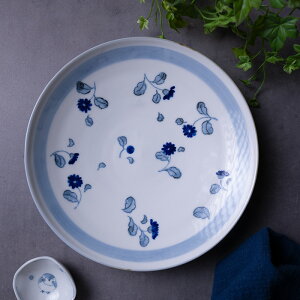 和食器 中皿 | 染付小花文七寸皿(SK-017) 作家「小長谷節子」