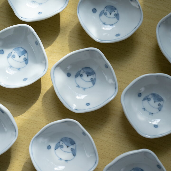 楽天市場】和食器 箸置き | 染付ふくら雀（SK-020） 作家「小長谷節子  