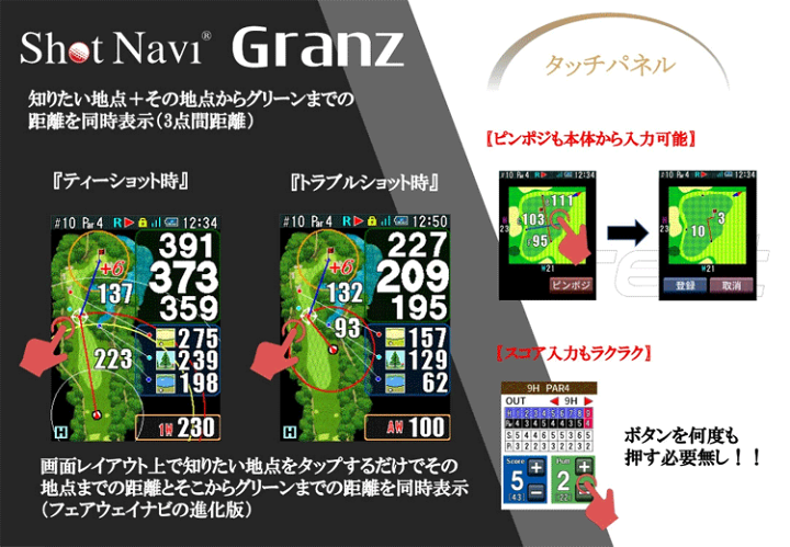 レイ　確認ページ 楽天市場】ショットナビ ゴルフ Granz GPSナビ SHOT NAVI 計測機
