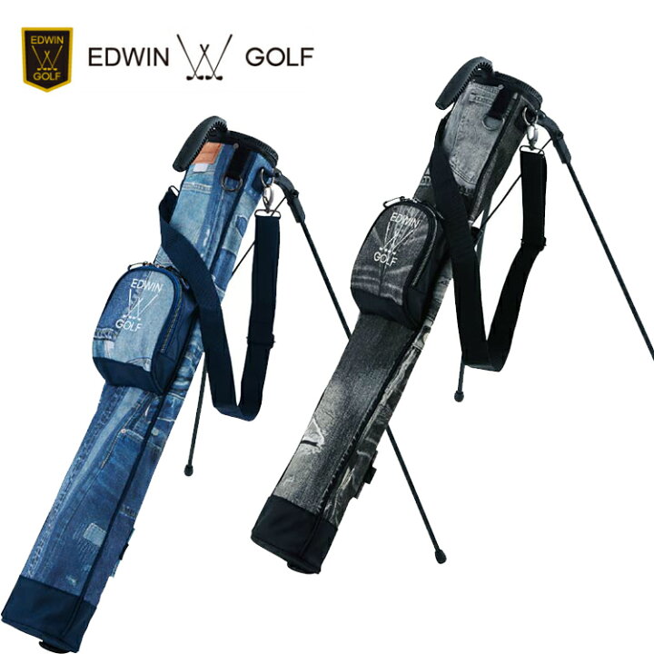 EDWIN GOLF デニム柄セルフスタンド式キャディバッグ エドウィン 