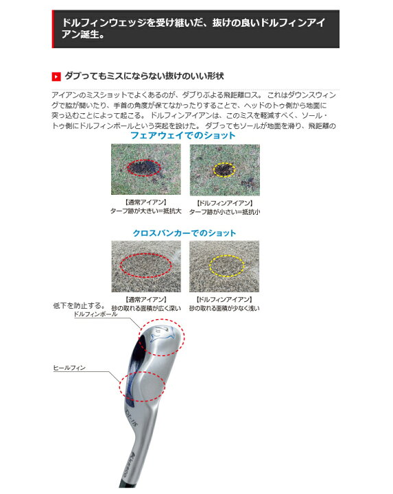 楽天市場】キャスコ ゴルフ ドルフィン アイアン 4本組 DI-115 