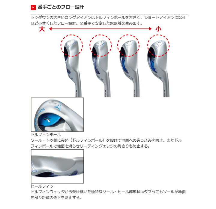 楽天市場】キャスコ ゴルフ ドルフィン アイアン 4本組 DI-115 