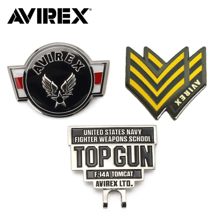楽天市場】AVIREX GOLF TOPGUNマーカー AVXBA2-19MK クリップ