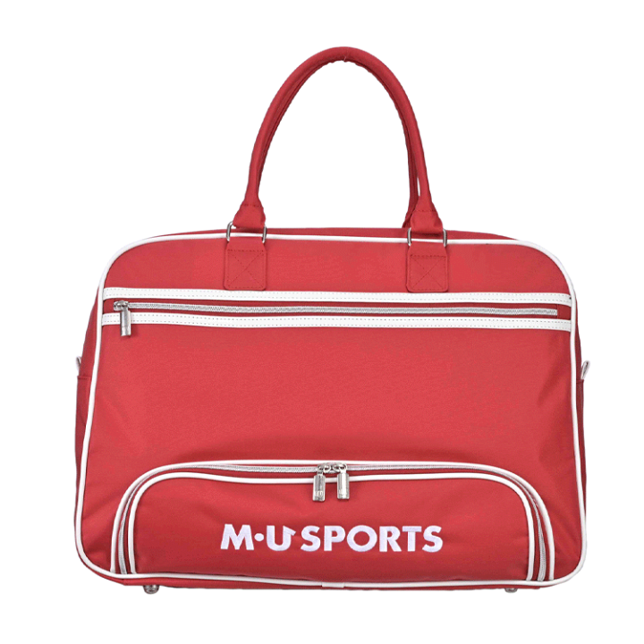 M.U SPORTS ゴルフバッグ 赤色 値引き中】M-U SPORTS 赤 トートバッグ 合成皮革ゴルフバック 激レア