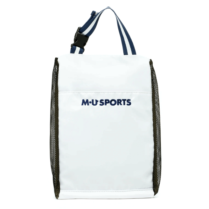 着後レビューで MU SPORTS スポーツ 大胆ロゴ柄 シューズケース ゴルフ