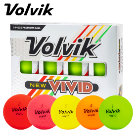 Volvik 2023年モデル NEW VIVID 1ダース（12球）【VOLVIK】【ボルビック】【ビビッド】【マット】【ゴルフボール】【2023年】