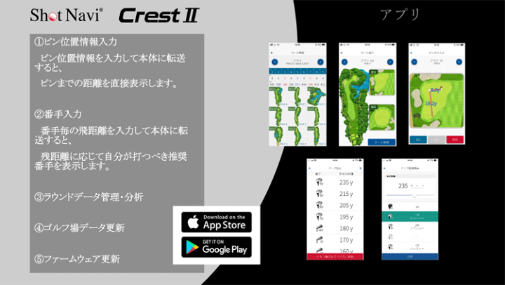 楽天市場】ショットナビ ゴルフ CREST II ショットナビ クレスト 楽天市場】ショットナビ ゴルフ CREST II ショットナビ クレスト