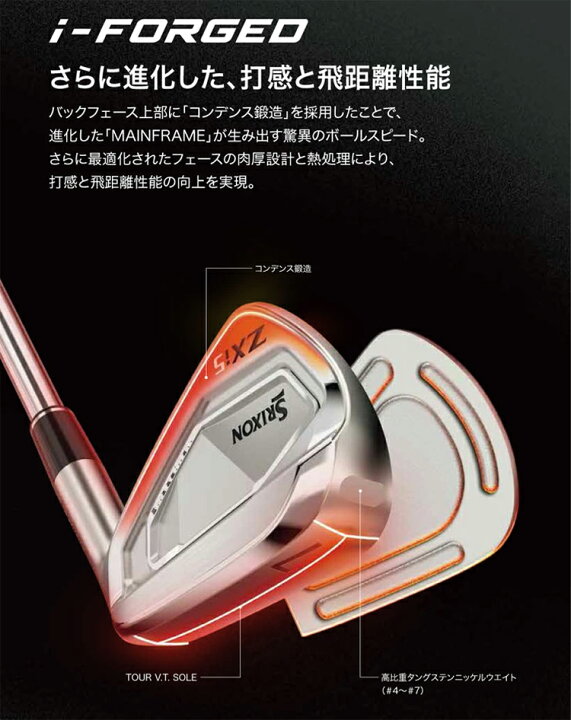 楽天市場】スリクソン SRIXON ZXi5 アイアン セット 6本組 (#5-#9,PW 