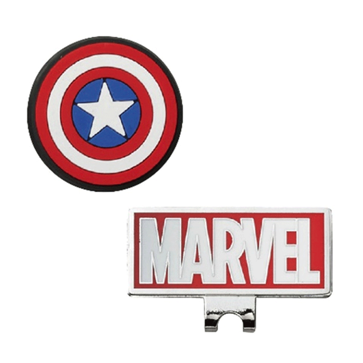 楽天市場】MARVEL シールド マーカー ゴルフマーカー
